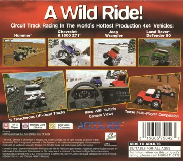 Test Drive Off-Road (US) box cover back